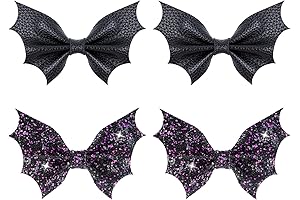 Adorable Black Bat Hair Bow Clips