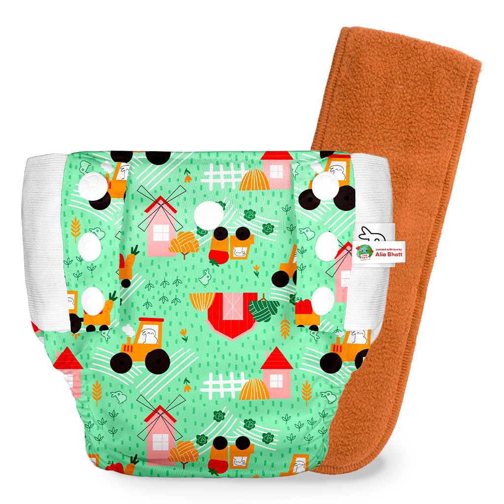 superbottoms UNO Cloth Diaper Pants (9kg-17kg)| Unisex Pant Style Cotton Diaper Pants|Super Absorbent|Washable & Reusable 300+ times|Comes with a Dry Feel Magic Pad|CPSIA Certified|Farmy Bummy-picture-29