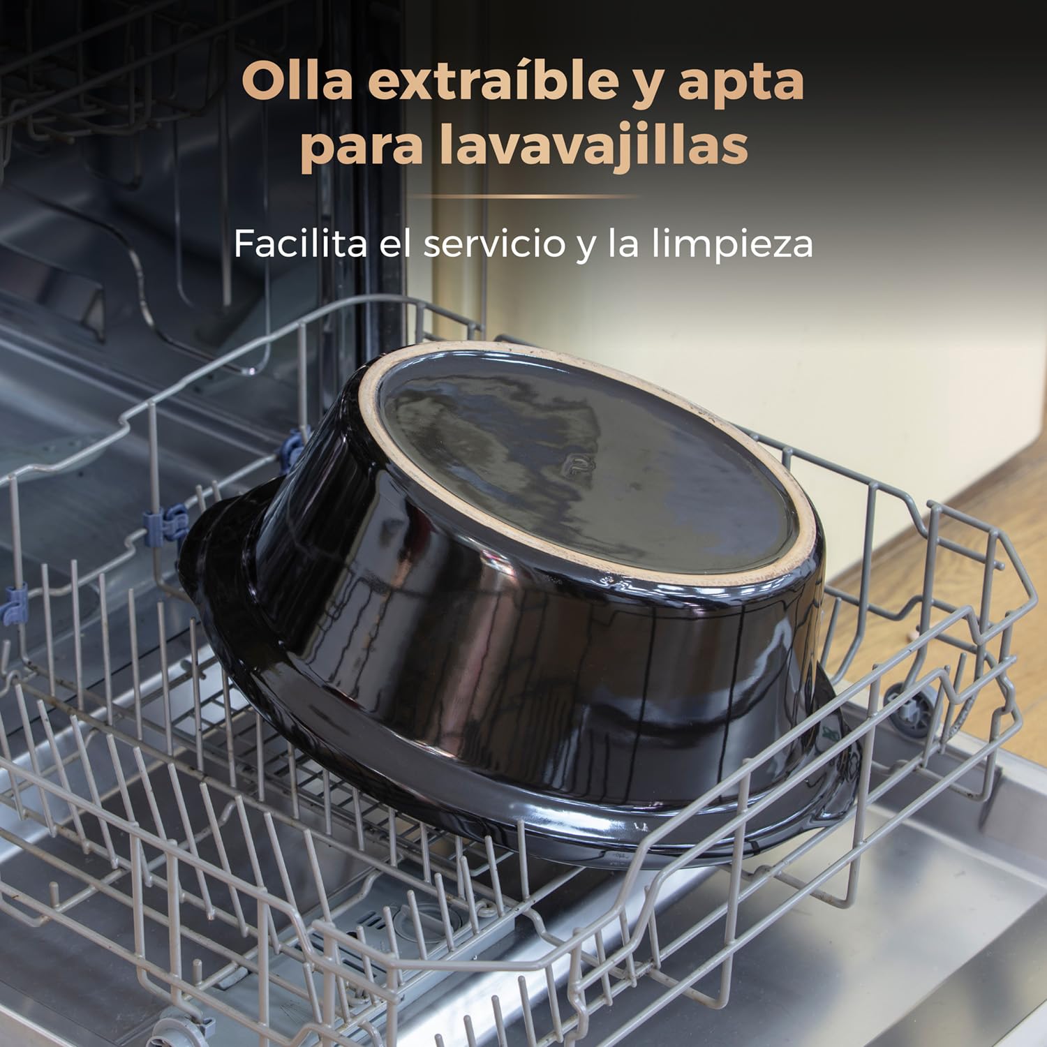 Tower T16043GRY Olla de Cocción Lenta de 6.5 Litros, Modelo Cavaletto – Olla Lenta con 3 Ajustes de Temperatura, Asas de Tacto Frío - Gris y Rosa Oro