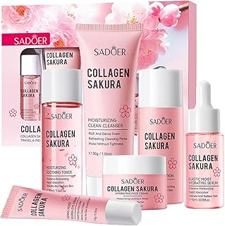 Travel Collagen Sakura Skincare Kit, 6pcs Ski...