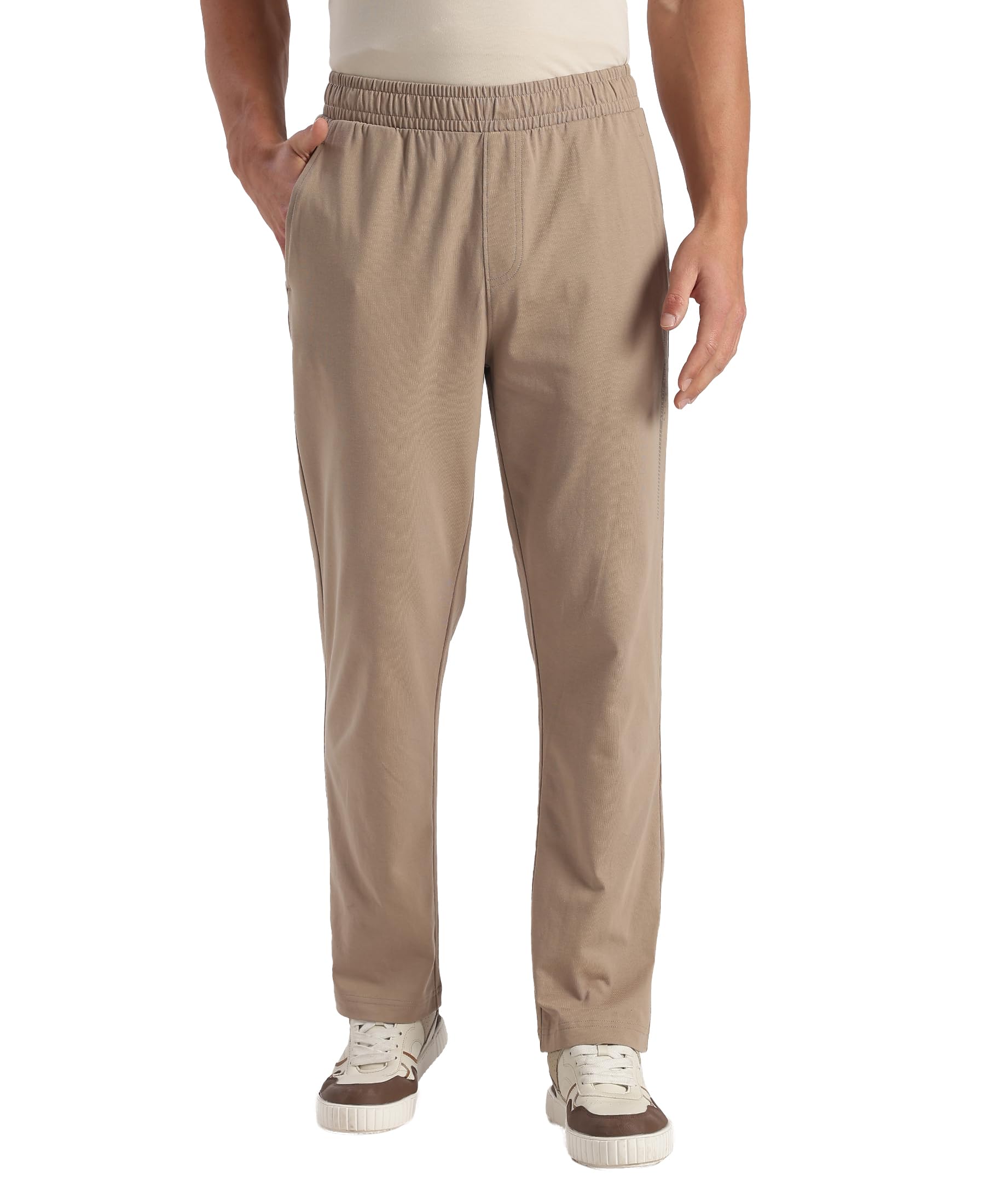Jockey AM49 Men's Super Combed Cotton Rich Slim Fit Trackpants with Side Pockets and Zipper Media Pocket-picture-13
