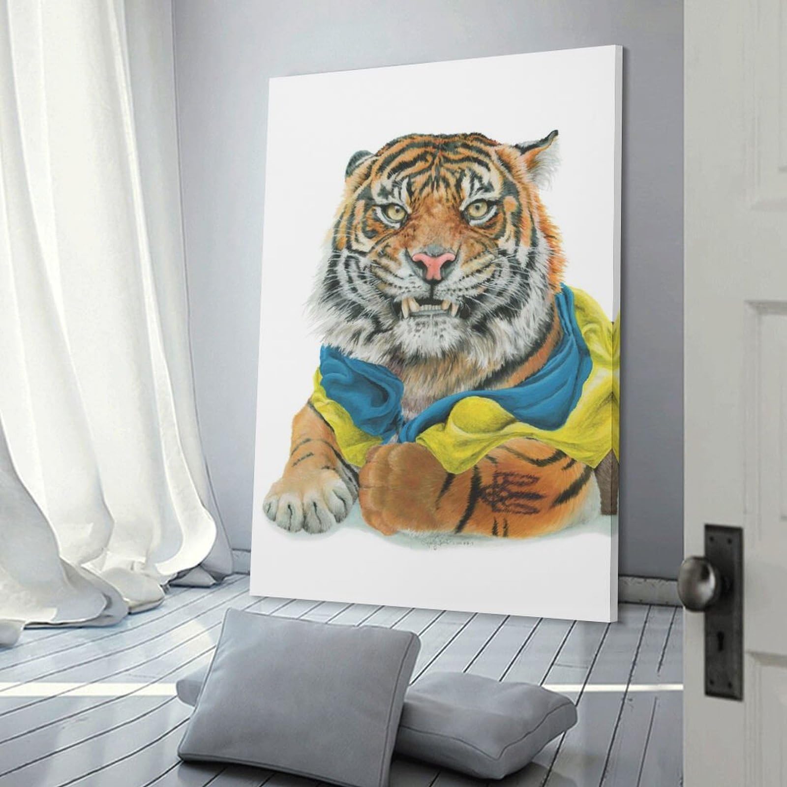 Junmoney Frame-Ukrainian Tiger Ukrainian Tiger Home Decor Wall Art 20X30inch(50X75cm), For Hallway, Bedroom Or Modern Interiors, Canvas Artwork With Gifting Potential