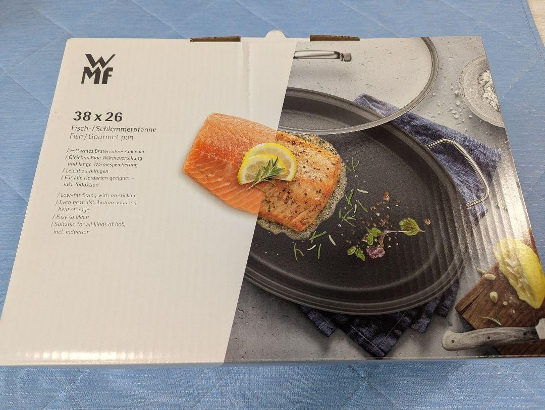 【新品未使用】 ガラス蓋付き WMF フィッシュパン 高級 未使用 ガラス蓋付き WMF フィッシュパン 38 x 26 cm ホーム