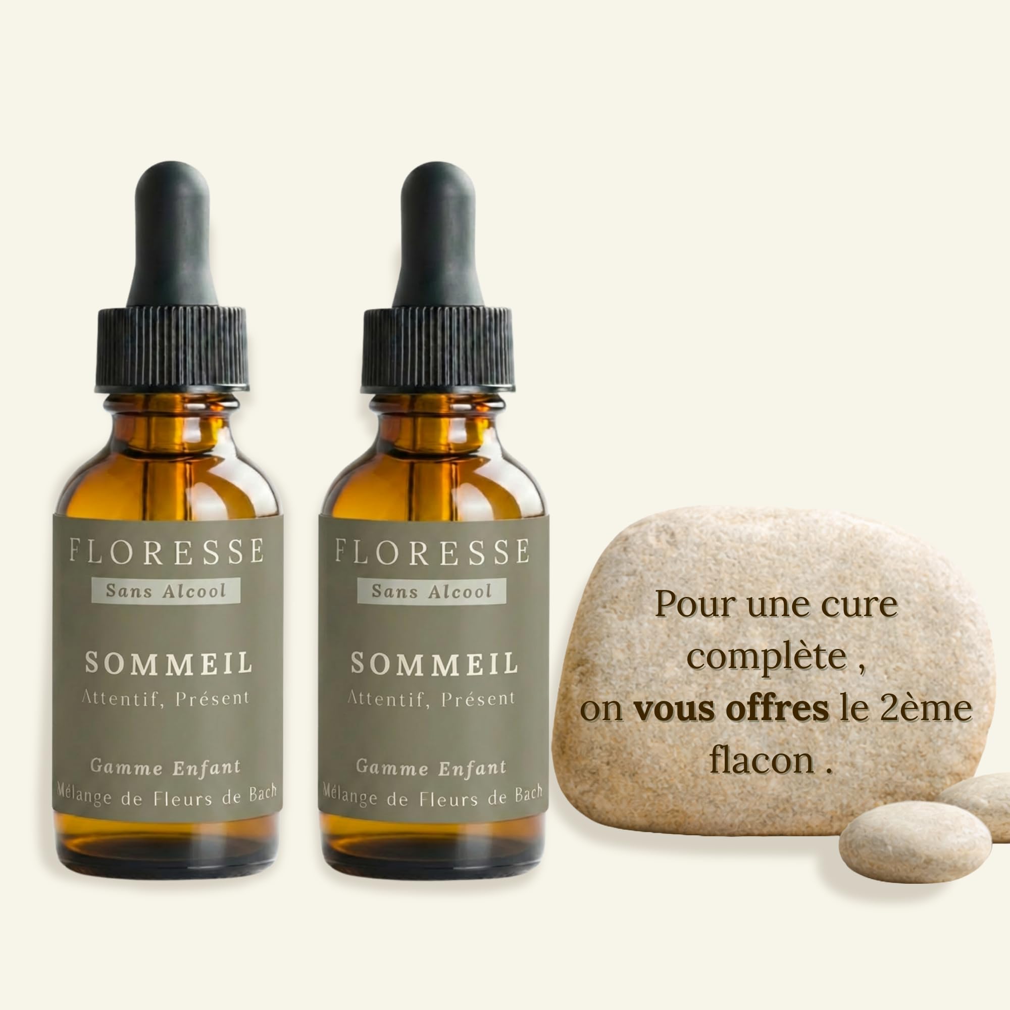 Conseil Fleur de Bach® – Fleurs de Bach Enfants & Bébé Sommeil 30ml +1 OFFERT – Cure complète – Nuit calme, peurs, angoisses, endormissement – SANS ALCOOL – Lot 2 flacons