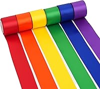 Vista 14 de Cinta de terracota de 1 pulgada, 6 rollos de cinta de satén surtido de naranja quemado para bodas, fiestas de fiestas, envoltura de regalos, lazos