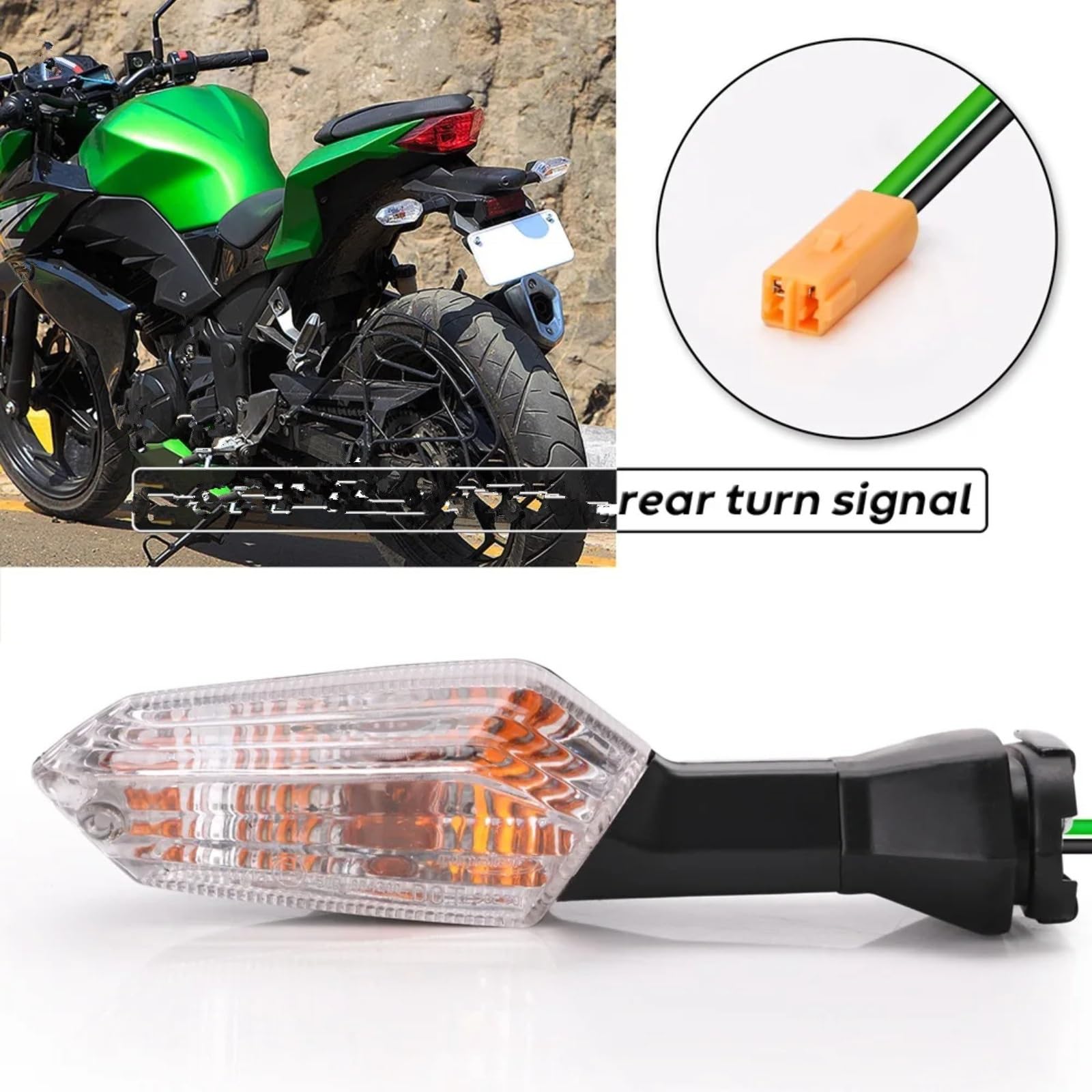 Per Z 125 2016-2017 Per ER-6N 2012 2013 2014 2015 2016 2017 1 Coppia 12V Anteriore Posteriore Indicatori Di Direzione Lampada Della Luce Lente Trasparente