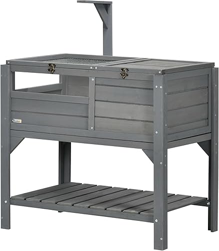 Miniatura 1 de PawHut Hábitat de tortuga con almacenamiento de estantes, recinto de tortuga con protección contra la intemperie, accesorio de regalo de tortuga,