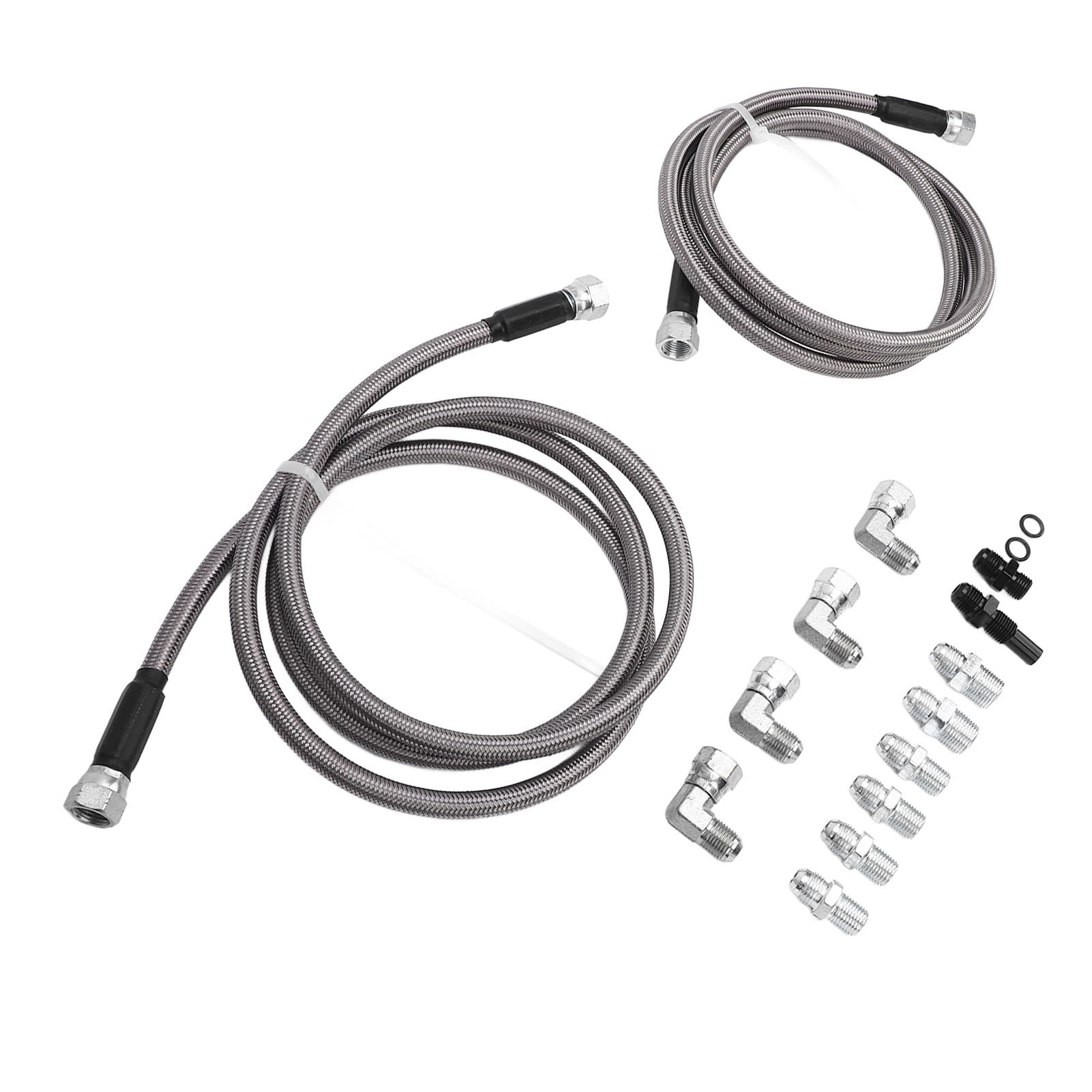 6AN 70 Zoll Getriebeflüssigkeit Ölkühler Schlauchleitungssatz Edelstahl PTFE Ersatz für TH350 TH400 4L80E 4L60E 700R4 AOD