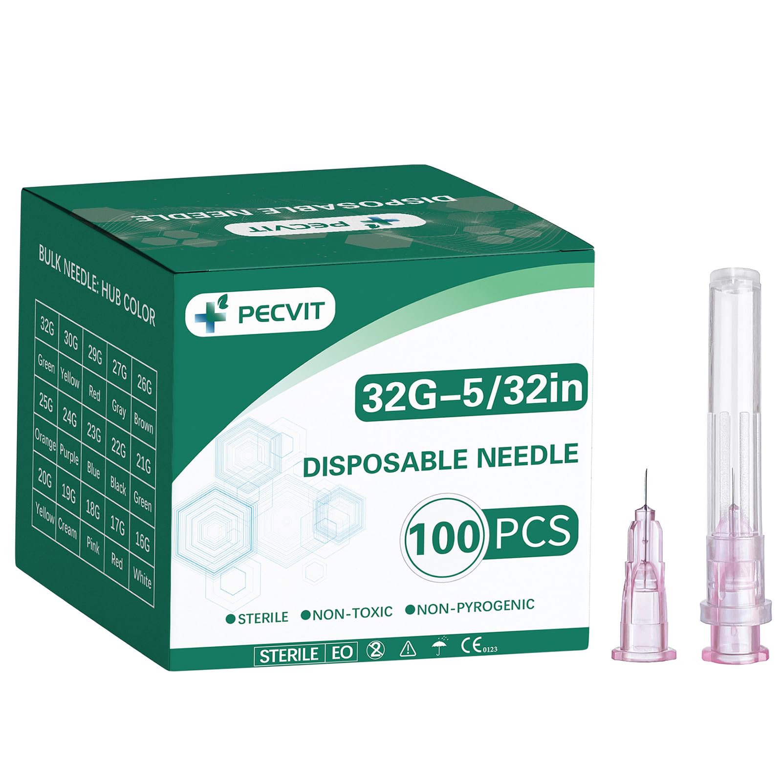Paquete de 100 accesorios de dispensación de laboratorio de 32 Ga de 4 mm para medir, rellenar tintas
