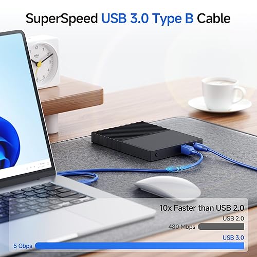 Miniatura 5 de Cable Matters cable USB 30 tipo A a B de máxima velocidad Azul