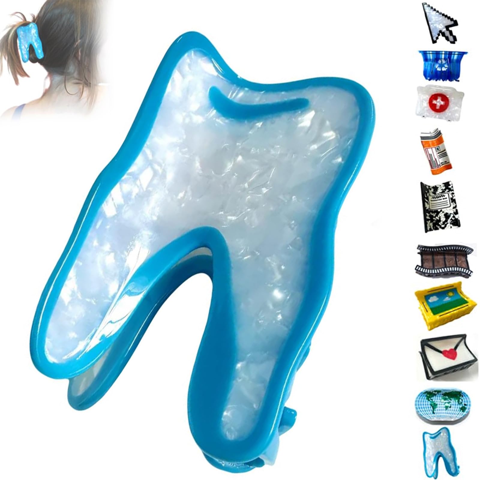 Generic Personalized Hair Claw,Funny Creative Hair Clips Hair Accessories,Fashion Personalized Slip All-match Hairpin,Lovely Hair Clips Headwear for