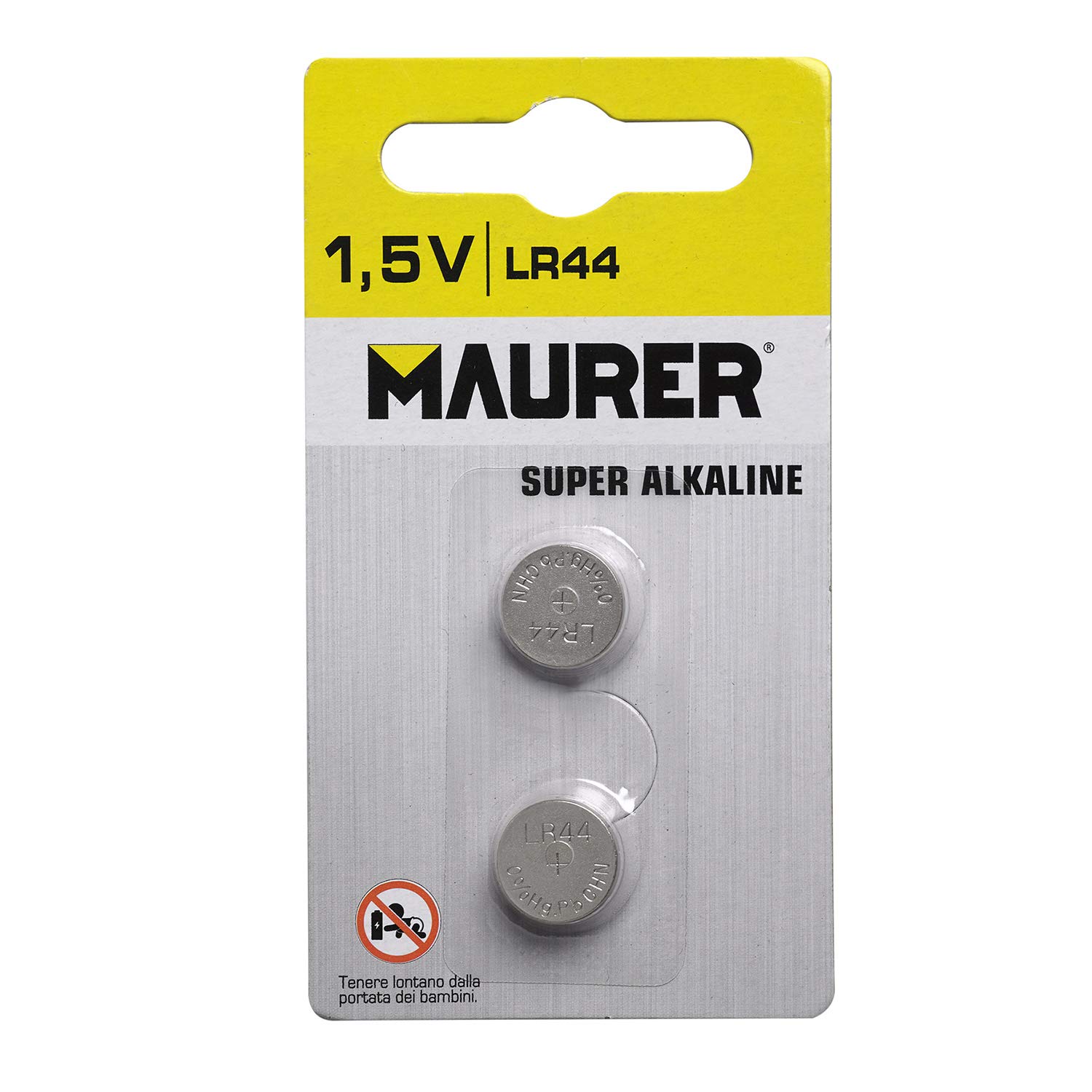 Batteria a bottone Alcalina LR44 (2 pezzi)
