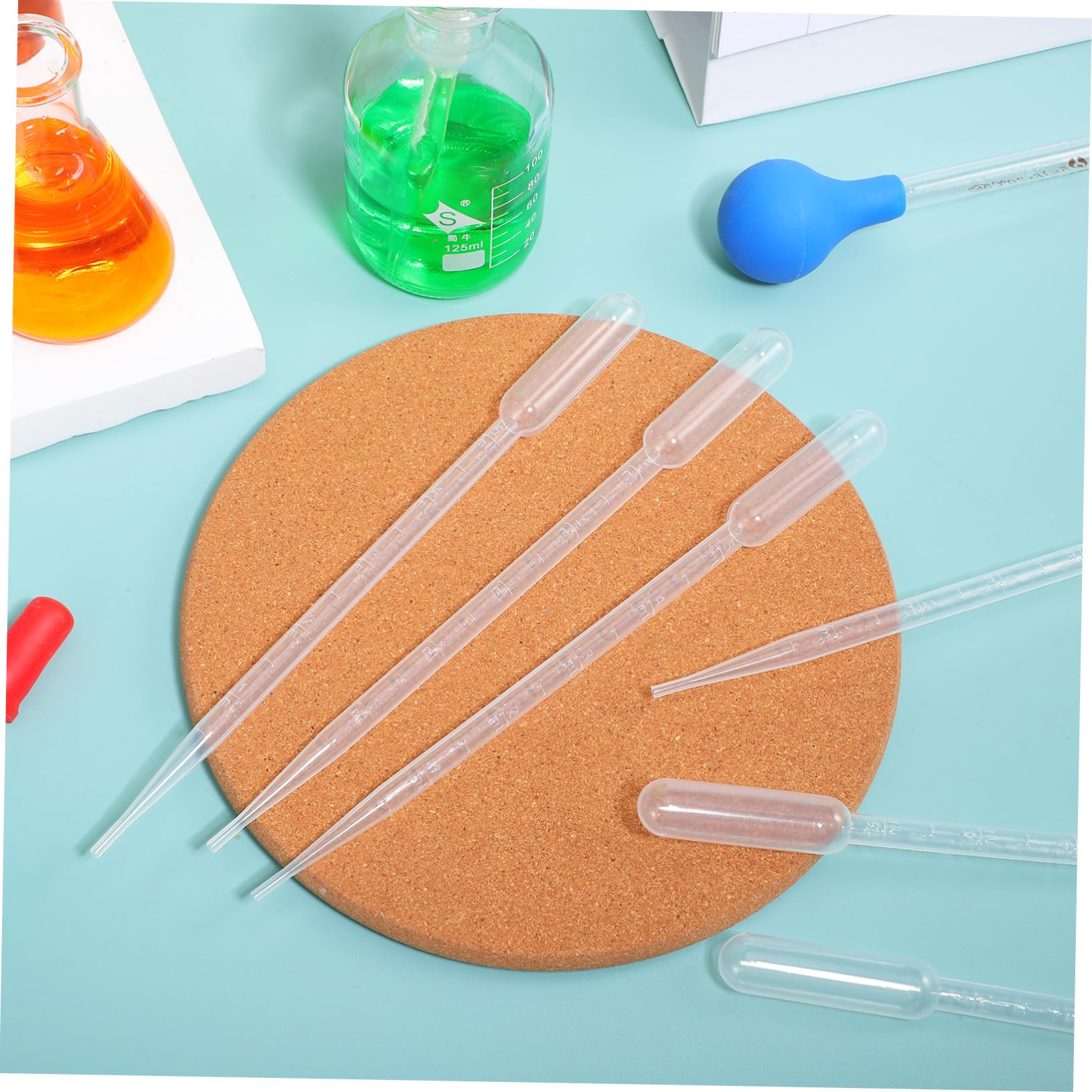 MUSISALY Droppers for Boys and Girls 100pcs Plastic Dropper Laboratory Supplies Easy Transfer Pipettes