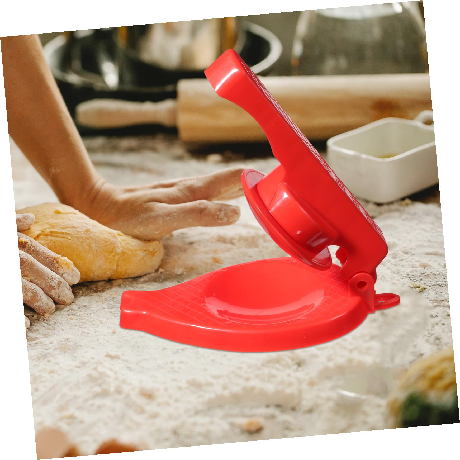 IMIKEYA 3 Pezzi Di Involucri Per Gnocchi Portatili Strumento Per La Creazione Di Pelle Per Gnocchi Involucri Per Gnocchi In Pp Rosso Pressa Per Pelle Per Gnocchi Riutilizzabile