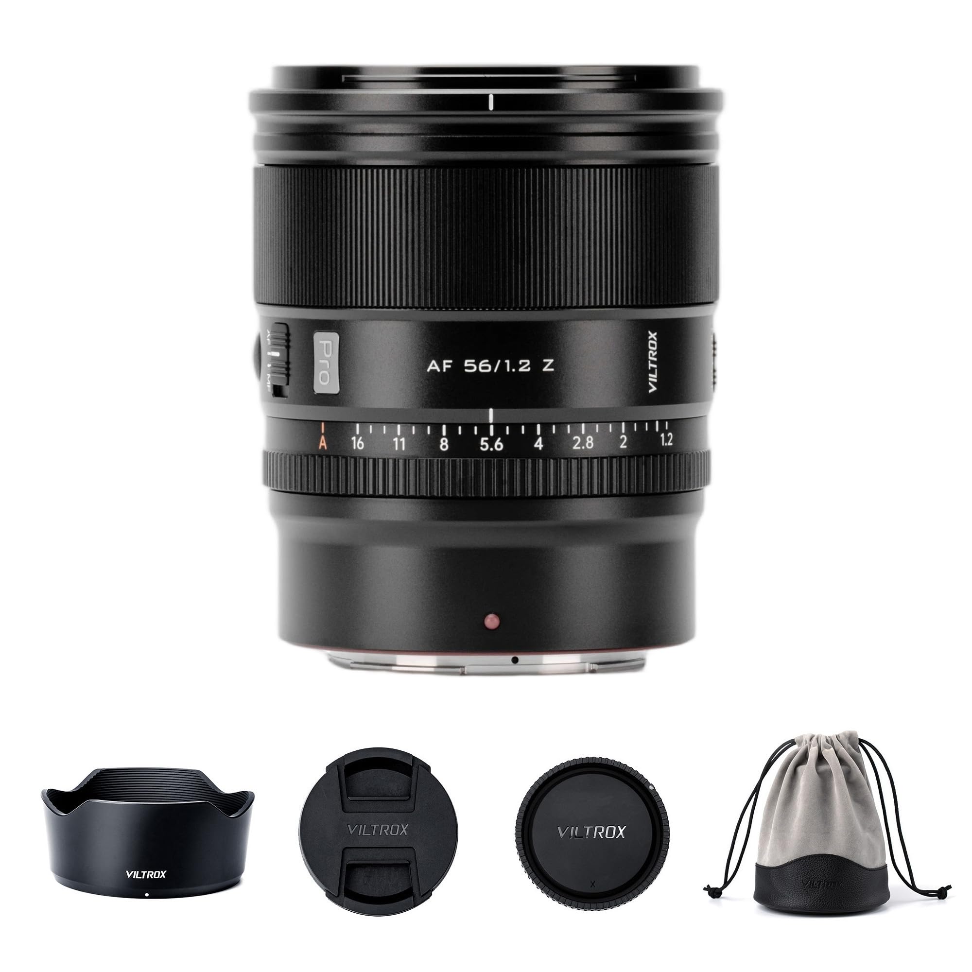 VILTROX 56mm F1.2 Z Lens for Z-Mount Cameras, 56mm f/1.2 Autofocus Large Aperture APS-C Lens Compatible with Nikon Z-Mount Cameras Z9 Z8 Z7 Z6 Z5 Z50 Z30 ZFC