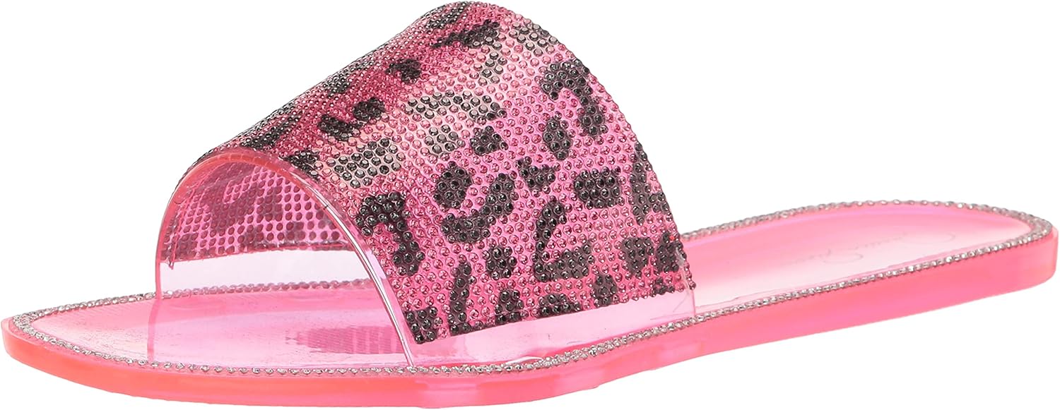 Jessica Simpson Womens Kassime slides Slip On Dress Sandals Black 7 Medium (B,M)