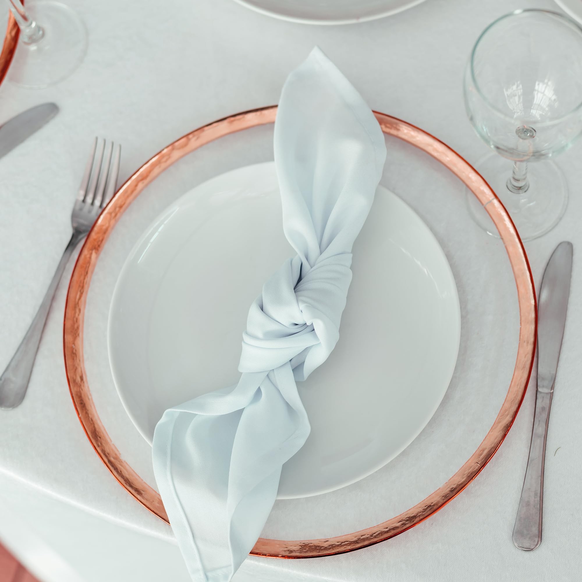 Trimming Shop Piatti Decorativi per Feste, Fiori di Perle in Oro Rosa con Bordo in Vetro Eventi di Catering, 33 cm, 6 Pezzi