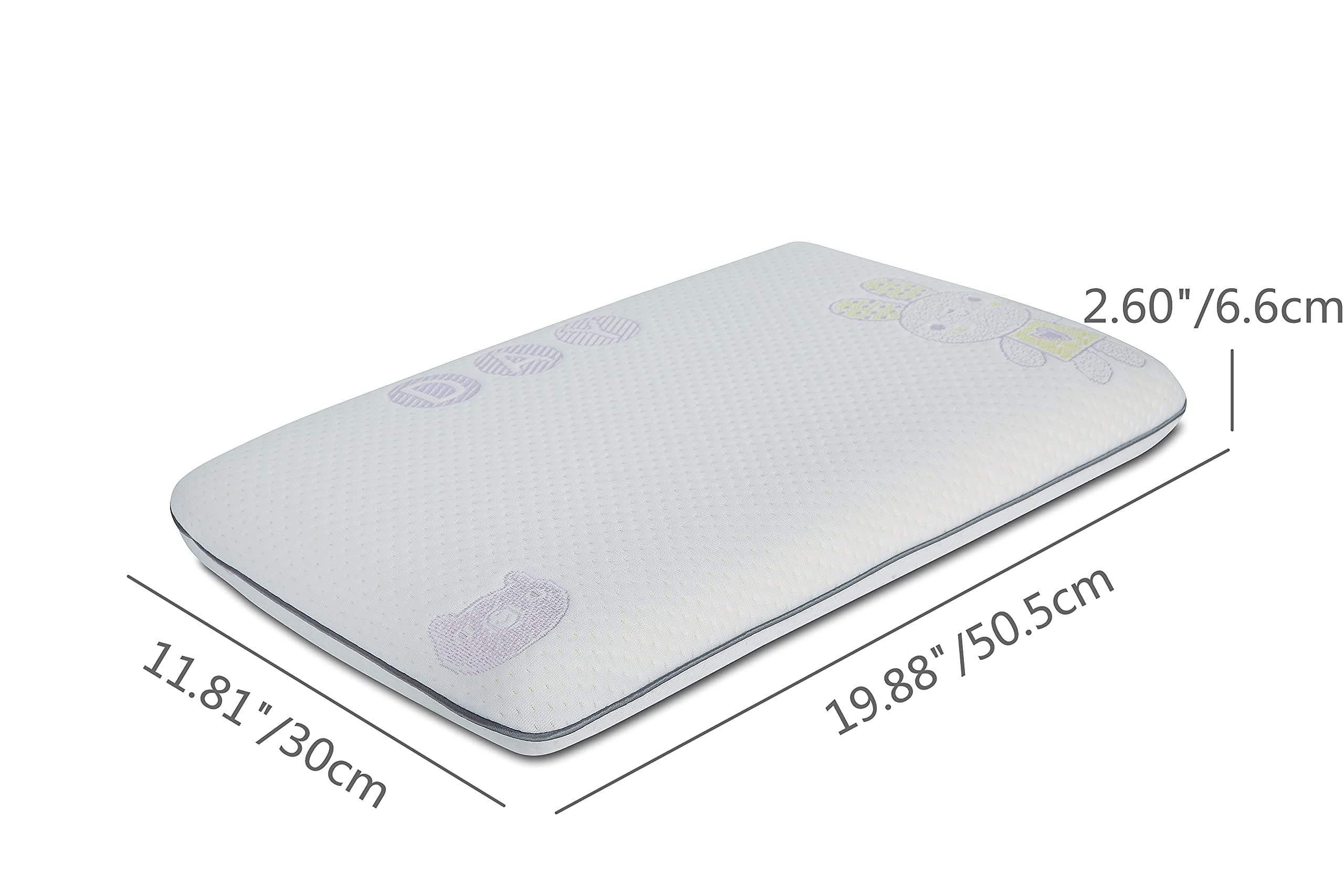 SIKAINI Cuscino per Bambini Oeko-Tex Memory Foam Cuscino ipoallergenico Cuscino per Bambini per Ragazzi e Ragazze (3-8 Anni)