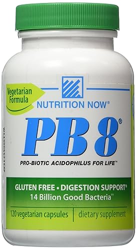 Now PB 8 Pro-Biotic Acidophilus - Cápsulas vegetarianas, 120 unidades, 60 porciones