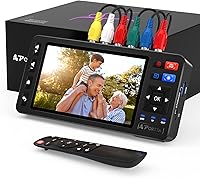 Portta VD22P VHS to Digital Converter with 5" HD LCD Screen - Convert VHS, Hi8, Mini DV to 1080p MP4, VCR Camcorder Recorder