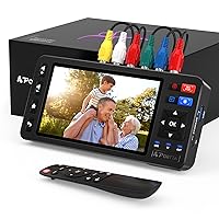 PORTTA Convertitore VHS a digitale con schermo HD da 5", registratore di acquisizione video
