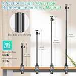 Ailight Camera Desk Mount Webcam Stand, 10.8"-31.1" Adjustable Table Light Stand with 1/4" Screw & C Clamp Overhead Webcam Mount for Logitech Obsbot Insta Anker and Others | 1/4" Screw, C-Clamp Base, Overhead Tripod, Compatible with DSLR Logitech Obs