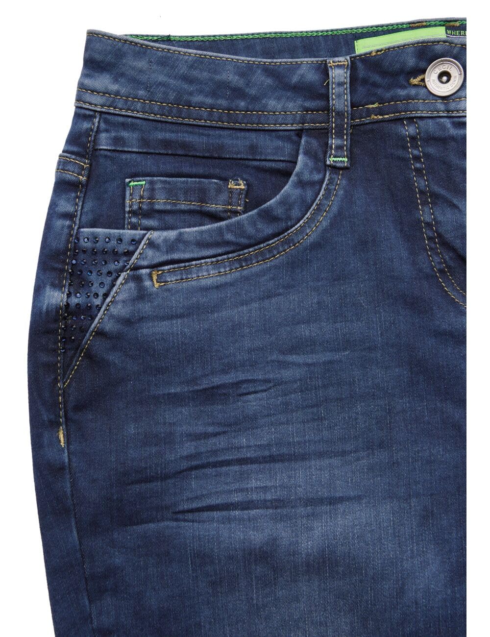 Cecil B378398 - Styl Scarlett Mid Blue Decorated Kobiety