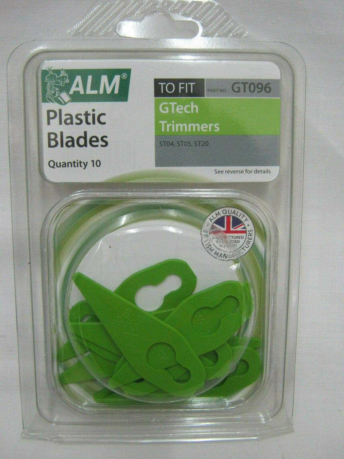 Alm New Plastic Blades To Fit GTech Trimmers ST04 ST05 ST20 GT096