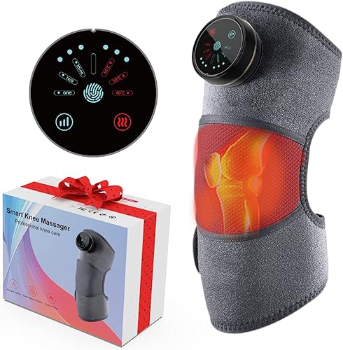 Xllent Rodillera térmica 2023 con masajeador para aliviar el dolor de rodilla regalos del día de San Valentín para ellaélnovio 3 calentadores