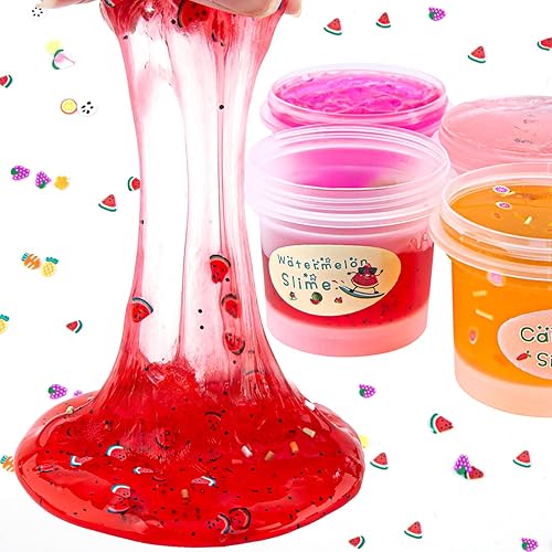 Miniatura 2 de Paquete de 4 kits de slime transparente, paquete de slime de gelatina, juguetes de limo crujiente para niños, kit de fabricación de limo de agua,