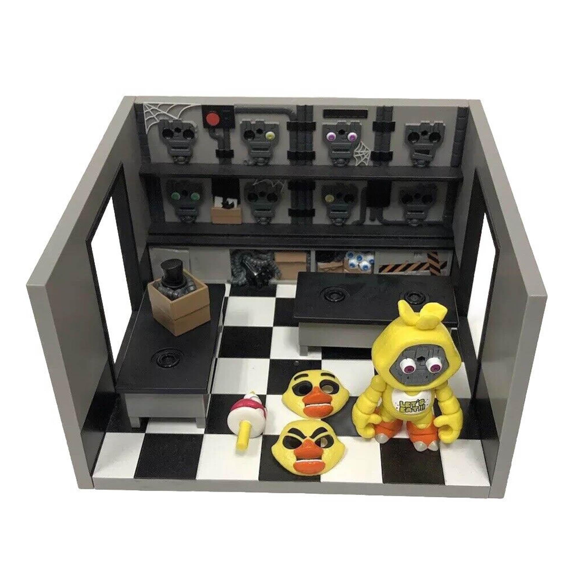Five Nights at Freddy's Snaps! Snap & Swap Figure, set da gioco, Chica con ripostiglio, gioco d'oltremare, app horror, gioco occidentale, FNAF CHICA