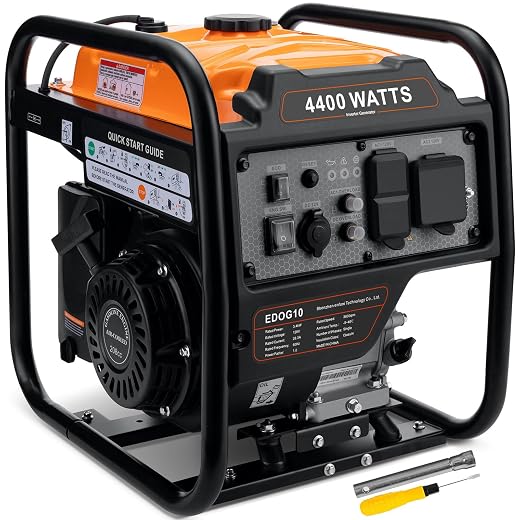 Oxseryn 4400-Watts Inverter Generator, Open Frame Generator Gas Powered, Emergency Home Backup, RV Ready 30A Outlet, EPA Compliment