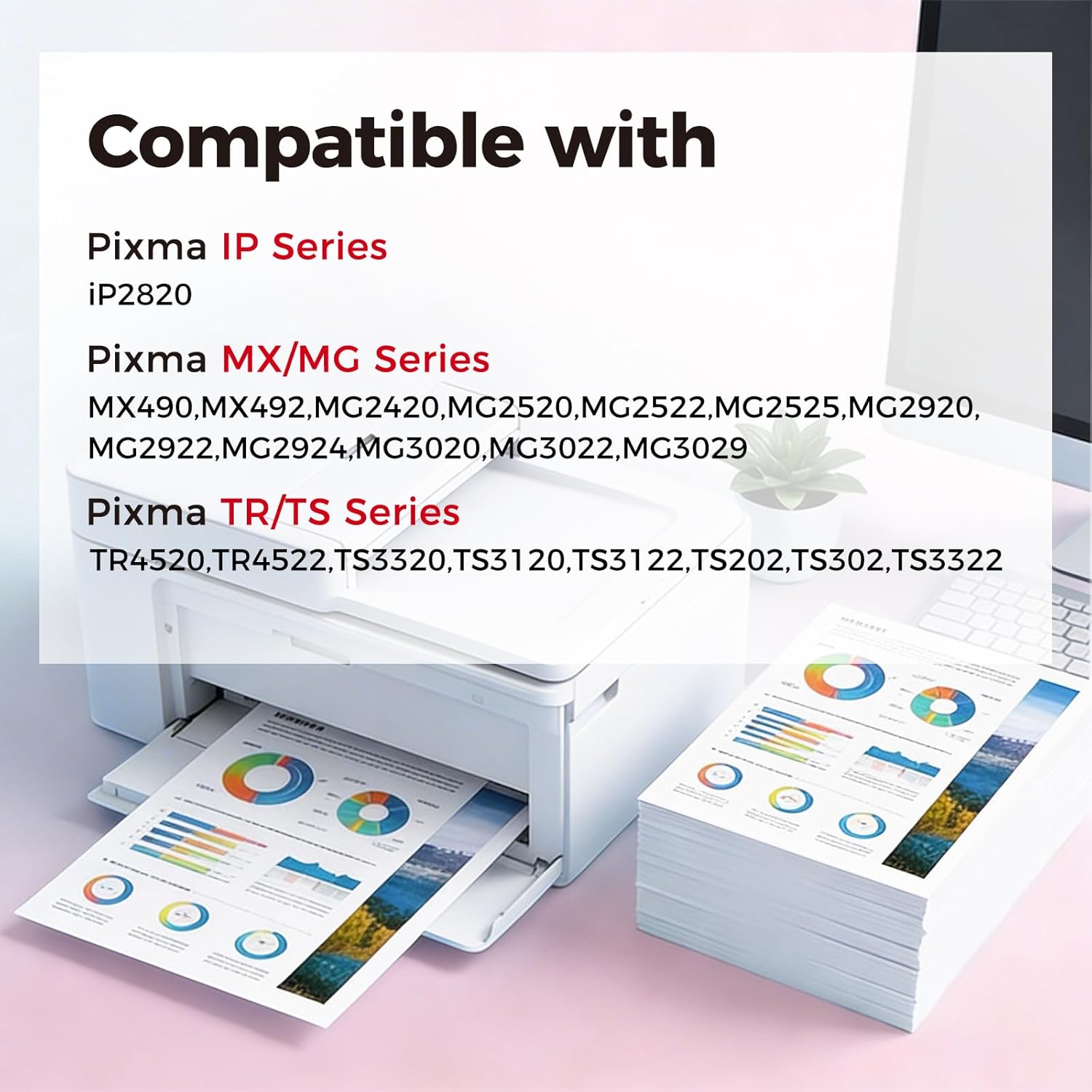 245XL Ink Cartridge Replacement for Canon 245XL Black Ink 245 XL PG245 PG245XL for Cannon PIXMA MG2522 MX490 MX492 TS3122 TS3322 TS3320 TR4522 TR4500 TR4520 TR4522 MG2500 Printer(2 Black)