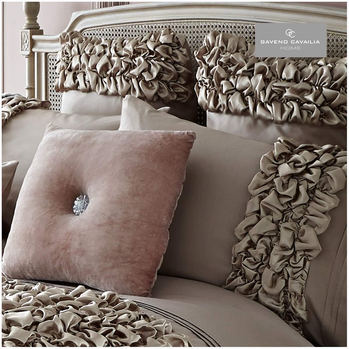 Gaveno Cavailia Fancy Frill Single Duvet Set Verina Oyster, Elegant Bedding, 2 Piece Cotton Blend Reversible Bedlinen - Image 3