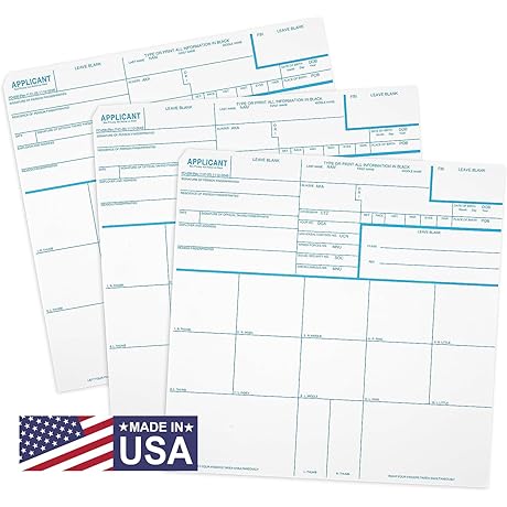 Fingerprint Cards FD-258 2024: 3-Pack of FD-258 Fingerprint Cards