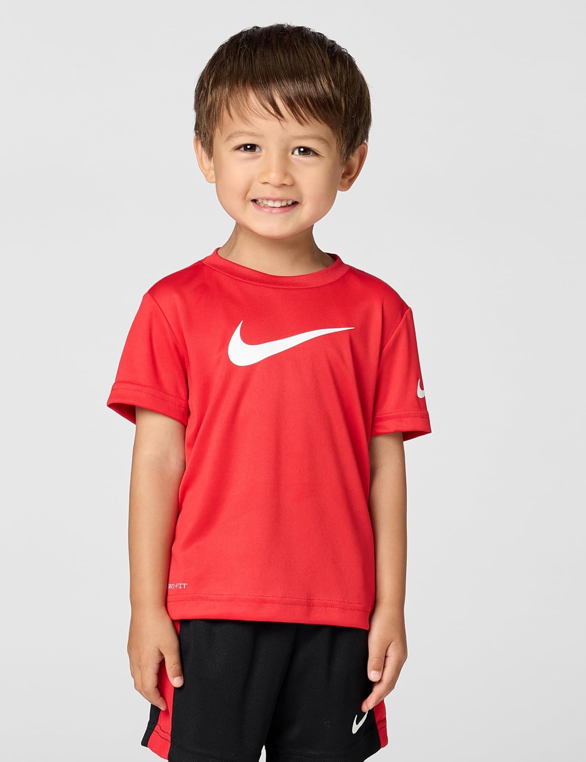 Nike Boys' Dri-FIT Swoosh Logo T-Shirt and Mesh Shorts 2-Piece Outfit Set