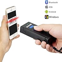 Vista 7 de Symcode Escáner de código de barras Bluetooth, 3 en 1 Bluetooth y USB con cable y escáner de código de barras inalámbrico de 2.4 G, escaneo