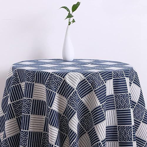 Miniatura 2 de Sheicon The Yard - Tela con estampado de olas oceánicas de algodón y lino mezclado estilo japonés, tela decorativa para proyectos de bricolaje,