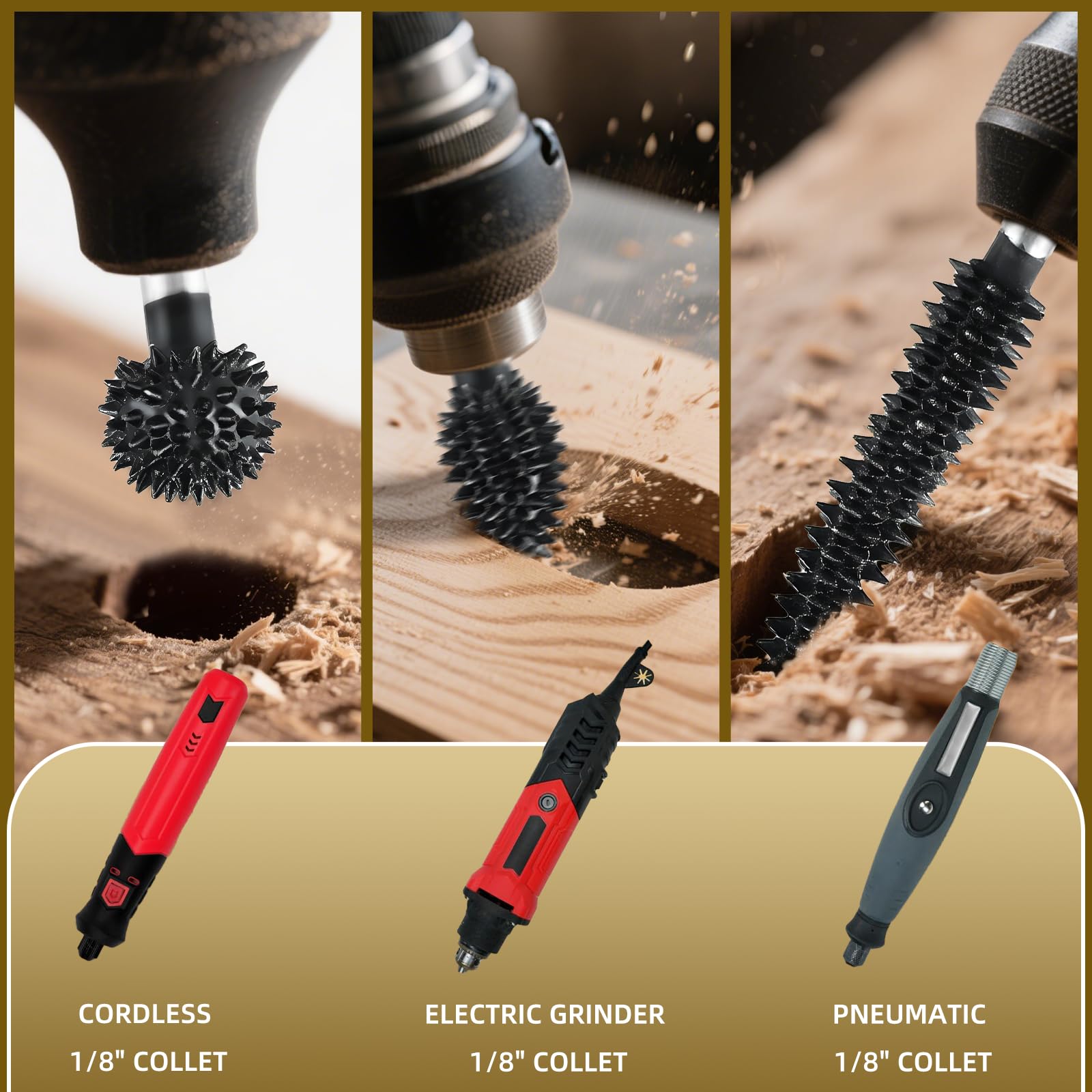 Carbide Rotary Burrs - Wood Carving Kit -4