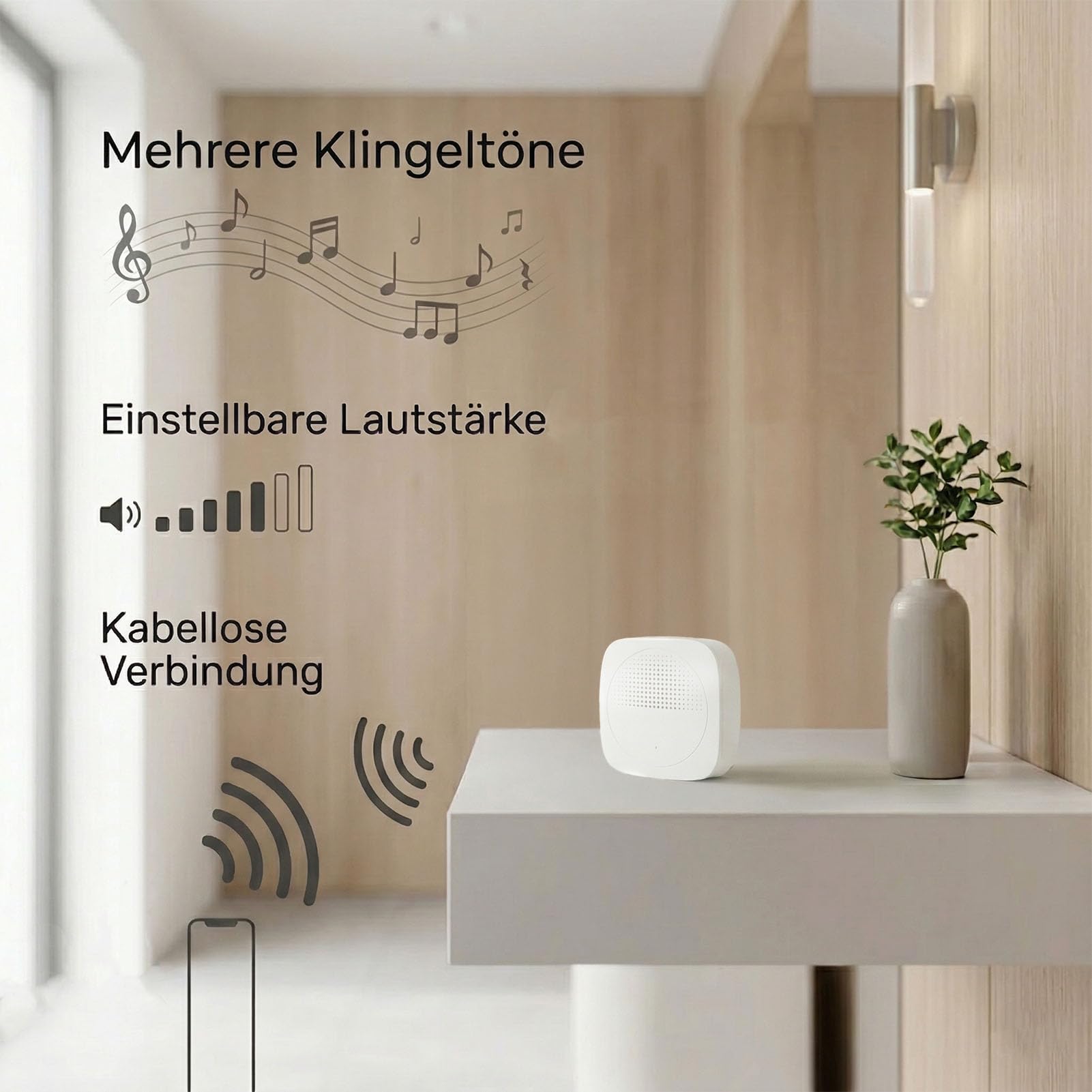 Schartec Smarte Video-Türklingel WLAN – 4MP Überwachungskamera Außen, Akku 5200mAh, PIR & Personenerkennung, 2-Wege-Audio, Nachtsicht 10m, Alexa & Google kompatibel