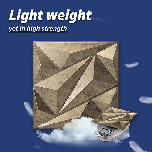 Miniatura 5 de Art3dwallpanels Panel de pared de PVC 3D diamante para decoración de pared interior, panel de PVC para decoración de pared, paneles de pared con