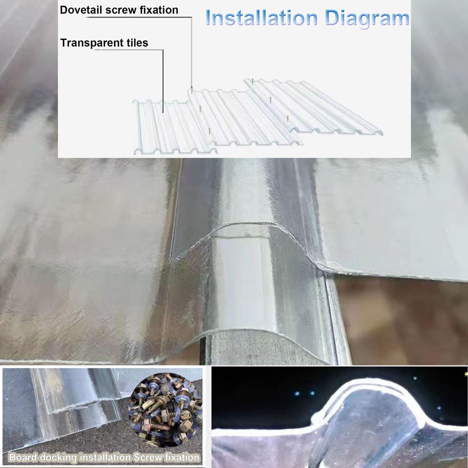 1mm Planchas Transparentes Tejados,3/4/6/8/10/12/15/18pcs Chapas Perfiladas Techo,Placa Ondulada Anti-UV,Placa De Iluminación Natural De Fibra De Vidrio,Garaje Corrugado (0.9×0.8m/35×31in,3pcs)
