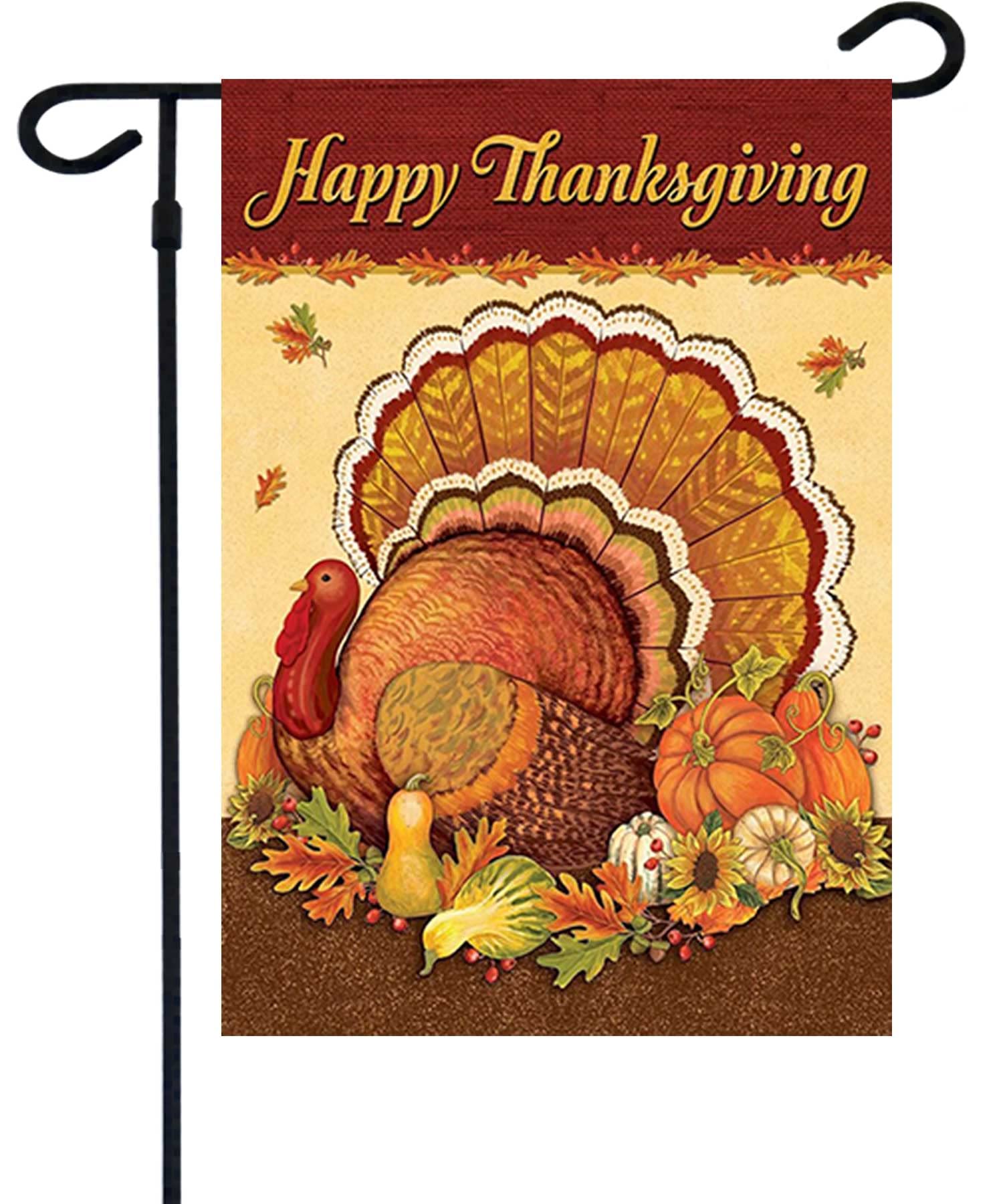 Amazon.com: Thanksgiving Garden Flag,Happy Thanksgiving Flags 12 X 18 Inch  Thanksgiving House Flag Double-Sided 2 Layer Thanksgiving Turkey House Flag  For Thanksgiving Decoration : Everything Else