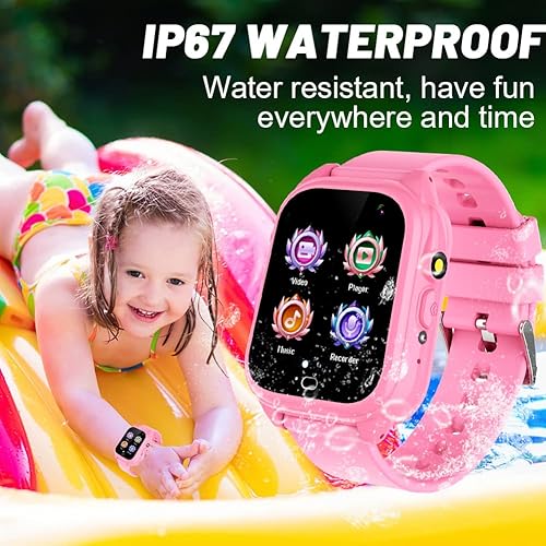 Miniatura 9 de BEIARA Reloj inteligente impermeable para niños, con 26 rompecabezas, pantalla táctil, cámara HD, reproductor de música, podómetro, despertador,