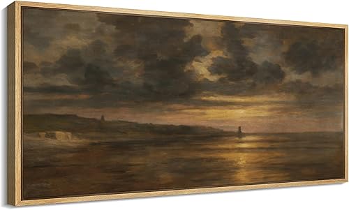 Miniatura 32 de MUDECOR Lienzo enmarcado extra grande para pared, tonos neutros suaves, naturaleza, vida silvestre, antiguo, retro, bellas ilustraciones,