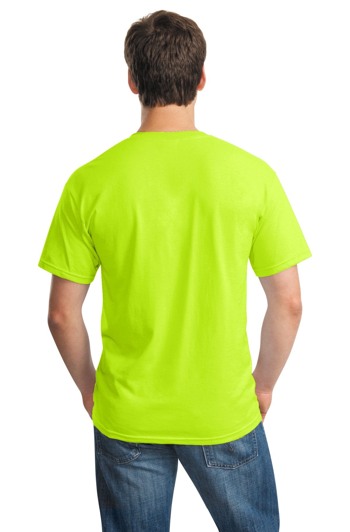 Gildan T-shirt G500 pour homme, Vert sécurité (lot de 12), Taille 3XL
