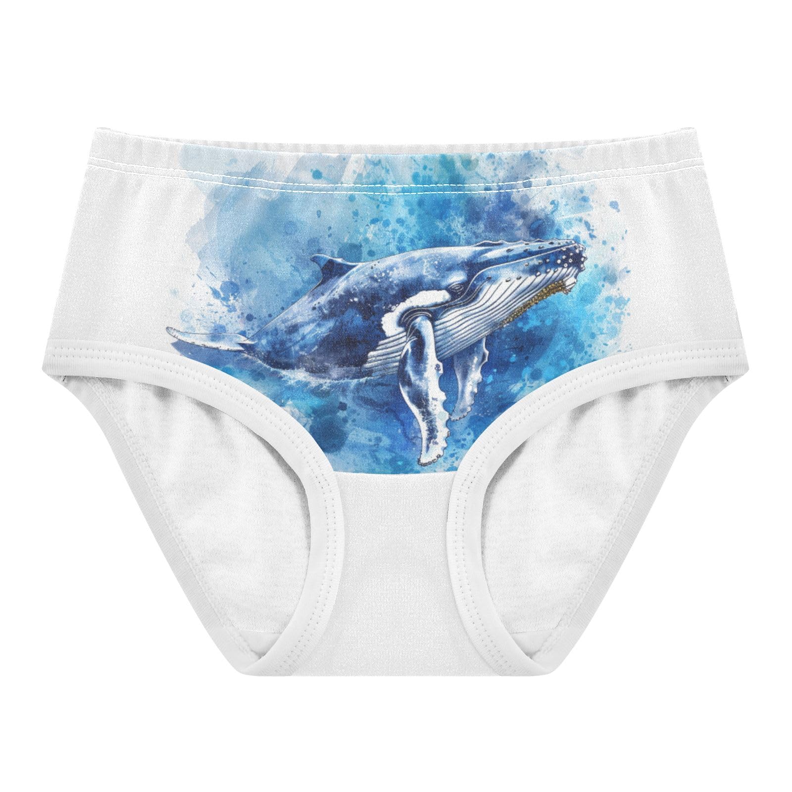 ALAZA Toddler Girls Cotton Hipster Underwear Soft Humpback Whale 2 Pack 2T