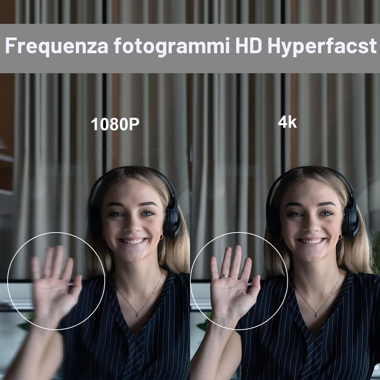 TONGVEO 4K Webcam Conference TV Room Web Camera con microfono e altoparlante, videocamera per computer grandangolare AI Auto Framing Dual Mics funziona con Teams, Zoom, Google Voice, PC (4K)