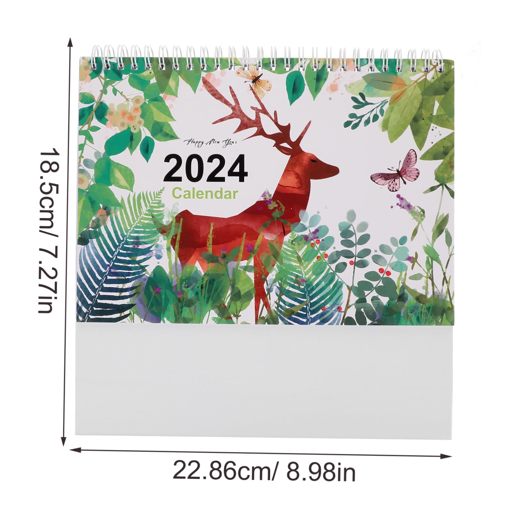 SEWACC 5stücke English Desk Calendar Kreativer Und Dekorativer Tischkalender Mit Spiralbindung Für Büro Und Zuhause Übersicht Stilvolles Design Mit Reh-