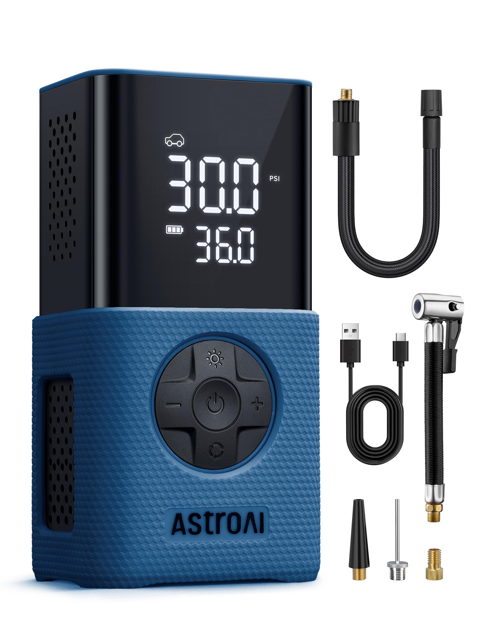AstroAI L7S tire inflator portable air compressor blue